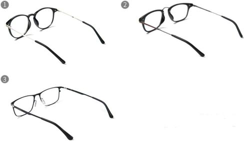 2 Pairs TR Material Eyeglasses Replacement Accessories Ear Anti-Slip Holder Long Temple Tips Ear Pads Tube Eyewear Retainers Replacement Tips for Thin Metal Eyeglass Legs (Black) in Saudi Arabia