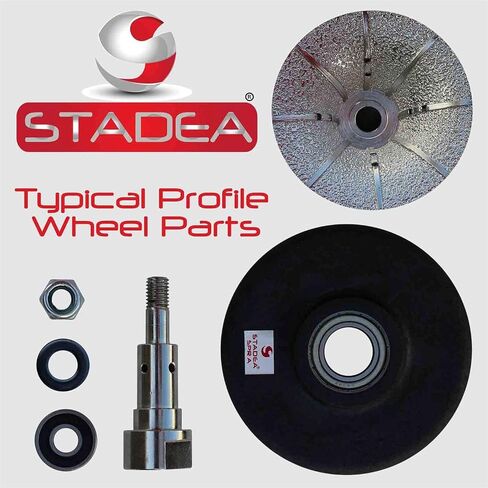 Diamond Profile Wheel 3/8 inch Radius - Demi Half Bullnose B10 Router Bit for Marble Stone Granite Edges by STADEA in Saudi Arabia