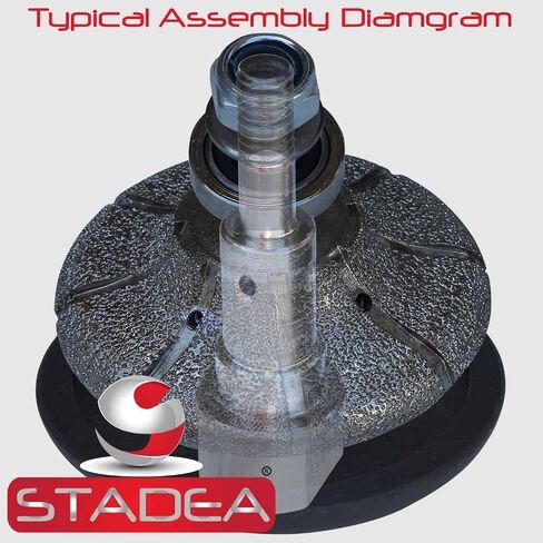 Diamond Profile Wheel 3/8 inch Radius - Demi Half Bullnose B10 Router Bit for Marble Stone Granite Edges by STADEA in Saudi Arabia
