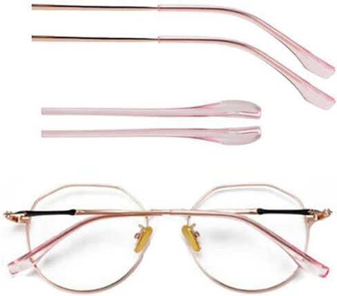 2 Pairs TR Material Eyeglasses Replacement Accessories Ear Anti-Slip Holder Long Temple Tips Ear Pads Tube Eyewear Retainers Replacement Tips for Thin Metal Eyeglass Legs (Black) in Saudi Arabia