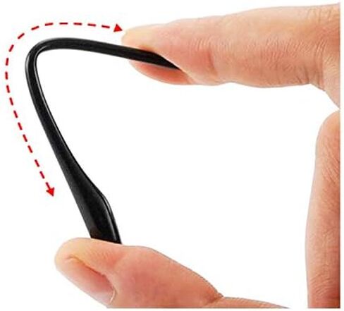 2 Pairs TR Material Eyeglasses Replacement Accessories Ear Anti-Slip Holder Long Temple Tips Ear Pads Tube Eyewear Retainers Replacement Tips for Thin Metal Eyeglass Legs (Black) in Saudi Arabia
