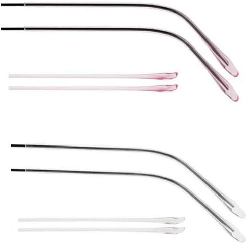 2 Pairs TR Material Eyeglasses Replacement Accessories Ear Anti-Slip Holder Long Temple Tips Ear Pads Tube Eyewear Retainers Replacement Tips for Thin Metal Eyeglass Legs (Black) in Saudi Arabia