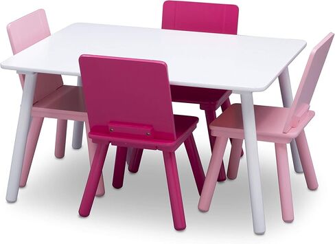 Delta Children Kids Table and Chair Set (4 Chairs Included), Grey/Blue in Saudi Arabia