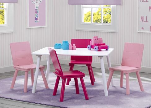 Delta Children Kids Table and Chair Set (4 Chairs Included), Grey/Blue in Saudi Arabia
