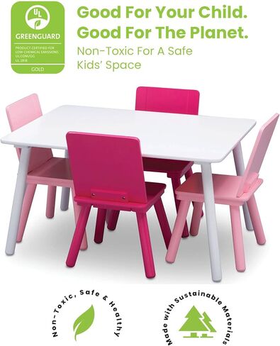 Delta Children Kids Table and Chair Set (4 Chairs Included), Grey/Blue in Saudi Arabia