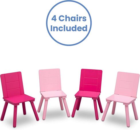 Delta Children Kids Table and Chair Set (4 Chairs Included), Grey/Blue in Saudi Arabia