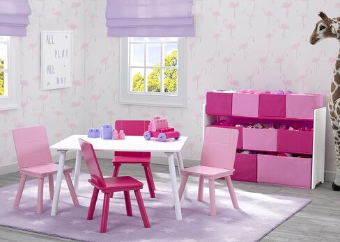 Delta Children Kids Table and Chair Set (4 Chairs Included), Grey/Blue in Saudi Arabia