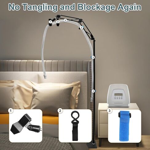 CPAP Hose Holder Support Hanger Avoid Tangling and Prevent Blockage Keeps The Air Hose Up and Away from Your Face and Arms to Make You Sleep Better in Kuwait