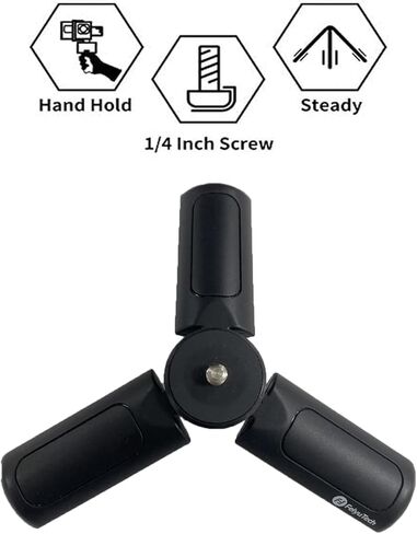 حامل ثلاثي القوائم FeiyuTech مع برغي تثبيت 1/4"-20 لمثبت انحراف 3 محاور، جيب Feiyu 3 جيوب 3 كاميرا، جهاز عرض كاميرا DSLR، قابل للطي محمول، حامل ثلاثي متعدد الوظائف in Kuwait