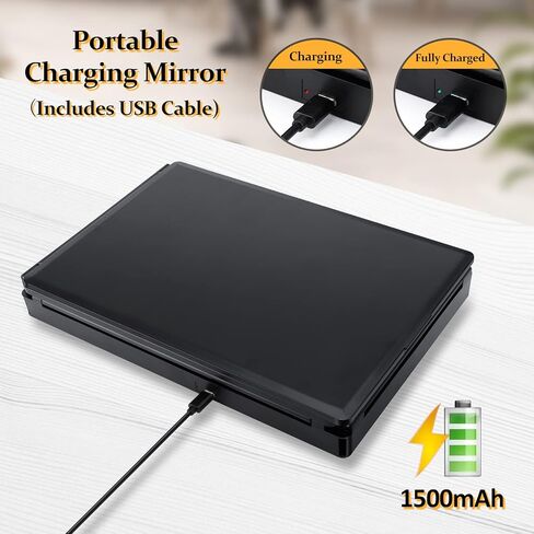 مرآة بخمسة اتجاهات لقص الشعر الذاتي، مرآة 360 درجة للتضفير، 5 مرايا حلاقة جانبية مع إضاءة، مرآة مكياج مع خطافات تصغير قابلة للتعديل، أداة قص الشعر DIY هي هدايا جيدة للرجال والنساء in Kuwait