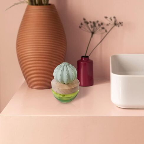 ES PAZION Cactus Oil Diffuser, Gypsum Saguaro Aroma Diffuser for Fragrant Homes Living Rooms Bathroom Office Decoration Lime & Green Leaf 3.4oz(100ml) in Saudi Arabia
