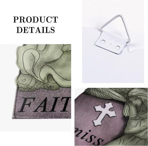 Yourongmao 3PC Metal Angel Cross Sign Wall Decor-Christmas decorations,Angel Cross Church Wall Decor,Antique Wall Art Religious Decor & Home Decor in Kuwait