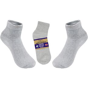 BRAZIZ Diabetic Ankle Socks, Non-Binding Circulatory Doctor Approved Cushion Cotton Quarter Socks for Men’s Women’s 12 Pack in Saudi Arabia