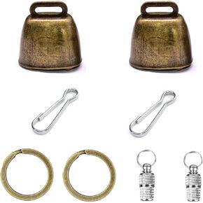 yitaocity 2pack الرجعية النحاس الجرس، الكلب القط طوق جرس أجراس الحيوانات الأليفة، البقرة الحصان الأغنام رعي أجراس النحاس، الماشية مزرعة الحيوان بصوت عال الجرس البرونزي، الحيوانات الأليفة جرس مضاد للسرقة مع الحيوانات الأليفة مكافحة خسر العلامات أنابيب in Kuwait