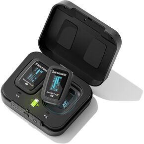 ميكروفون سارامونيك Blink500 Prox B6 اللاسلكي Lavalier للهواتف الذكية Android iPhone 15 Type C، بطارية 10 ساعات، ناقل حركة 328 قدم، ميكروفون لاسلكي لبث مؤتمرات الفيديو المباشرة