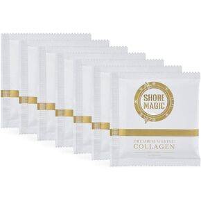 مسحوق كولاجين مارين ماجيك من شور، مسحوق ببتيدات الكولاجين المتحلل، مسحوق كولاجين السمك البري من مصادر مستدامة، مسحوق كولاجين عضوي وموافق للشريعة اليهودية، عديم الرائحة وغير منكه - 7 أكياس (10 جرام لكل منها) in Kuwait