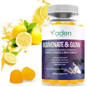 حلوى الكولاجين للنساء والرجال منخفضة السكر مع البيوتين، فيتامين C E، الزنك - نمو الشعر، الأظافر القوية، العناية بالبشرة، مكافحة الشيخوخة - مكمل بروتين الكولاجين من النوع 1 و3 - بدون فيتامينات صمغية من الغلوتين المعدلة وراثيًا in Kuwait