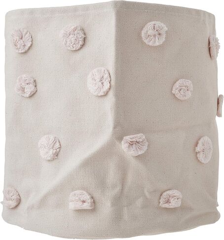 Pehr Pom Pom Basket, Bin (Blush) | 100% Cotton Canvas Storage for Nursery, Playroom & Home | Decorative Organizer | 13"D x 12"H in Saudi Arabia