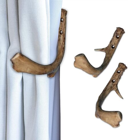 حامل ستارة خلفية من Mountain Mike's Repproductions Co. من البلاستيك، قرن الوعل ، مجموعة من 2 in Kuwait