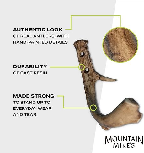 حامل ستارة خلفية من Mountain Mike's Repproductions Co. من البلاستيك، قرن الوعل ، مجموعة من 2 in Kuwait