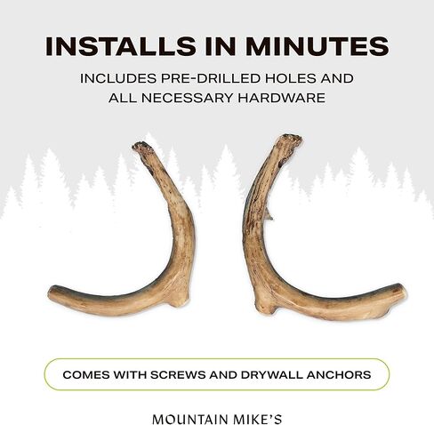 حامل ستارة خلفية من Mountain Mike's Repproductions Co. من البلاستيك، قرن الوعل ، مجموعة من 2 in Kuwait