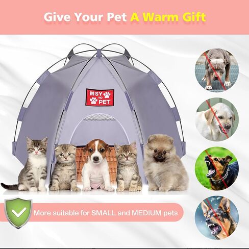 خيمة قطط كبيرة محمولة للاستخدام الخارجي من اندور بلون رمادي in Kuwait