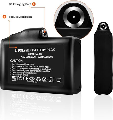 محول تيار متردد عالمي عالي السرعة وشاحن مزدوج محمول وبطارية (7.4 فولت 2200 مللي أمبير في الساعة (قطعتان) in Kuwait