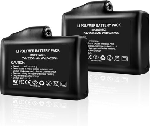 محول تيار متردد عالمي عالي السرعة وشاحن مزدوج محمول وبطارية (7.4 فولت 2200 مللي أمبير في الساعة (قطعتان) in Kuwait