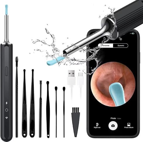 Ear Wax Removal, Ear Cleaner with Camera, Ear Remover with 1080P Camera, Otoscope with Light, Earwax Remover Tools for iPhone, iPad, Android Smart Phones in Saudi Arabia