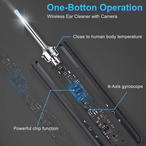 Ear Wax Removal, Ear Cleaner with Camera, Ear Remover with 1080P Camera, Otoscope with Light, Earwax Remover Tools for iPhone, iPad, Android Smart Phones in Saudi Arabia