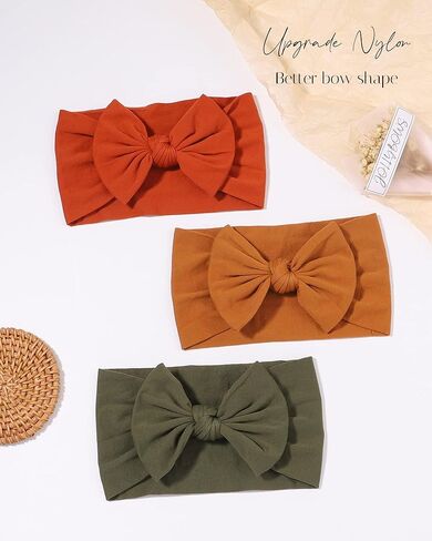 jollybows 40 حزمة من عصابات الرأس المصنوعة من النايلون للأطفال، ربطات شعر مطاطية مصنوعة يدويًا من إكسسوارات الشعر للفتيات حديثي الولادة والأطفال الصغار in Kuwait