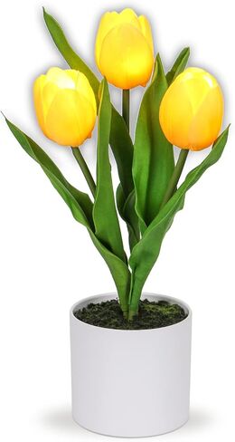 10 Pcs Orange Tulips Artificial Flowers Real Touch Fake Tulips Fake Flowers for Mother's Day 13.5" Faux Tulips Faux Flowers Bulk Artificial Tulips Flowers for Vase Centerpieces Home Wedding Bouquet in Saudi Arabia