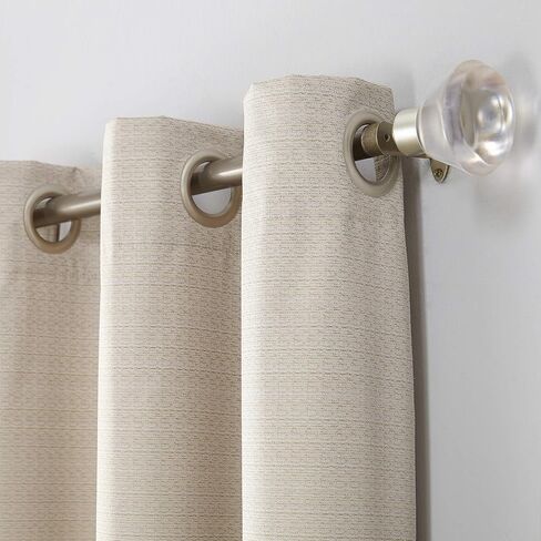 Sun Zero Cooper Thermal Insulated Energy Efficient Grommet Curtain Panel, 40" x 63", Linen in Saudi Arabia
