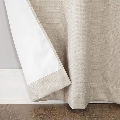 Sun Zero Cooper Thermal Insulated Energy Efficient Grommet Curtain Panel, 40" x 63", Linen in Saudi Arabia