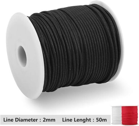 50M 2mm Speargun Reel Line Wear Resistance Spearfishing Line Heavy Duty All Purpose Utility Cord (Black) in Saudi Arabia