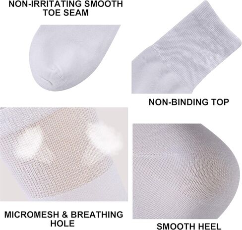 جوارب الخيزران لمرضى السكري، جوارب Sunew النسائية للصيف تسمح بمرور الهواء لا رائحة من الخيزران للأقدام العرق، ماصة للرطوبة الجري المشي لمسافات طويلة العمل جوارب طاقم الخيزران 6 أزواج رمادي، XL in Kuwait