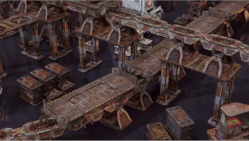 تضاريس الخيال العلمي من تينكرتورف : جدار محيطي، موضوع مهجور، متين، بسعر معقول، تضاريس بألوان كاملة رائعة المظهر، سريعة وسهلة التجميع، اعدادات غير محدودة تقريبا in Kuwait