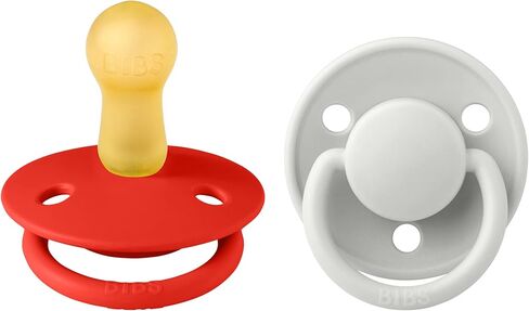 BIBS Pacifiers - De Lux Collection | BPA-Free Baby Pacifier | Made in Denmark | Set of 2 Candy Apple/Haze Color Premium Soothers in Saudi Arabia