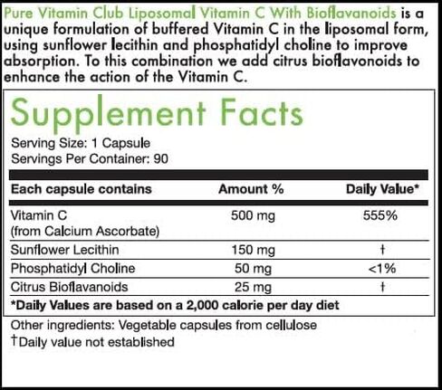 Pure Vitamin Club Liposomal Vitamin C with Bioflavonoids in Saudi Arabia