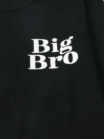 ملابس متطابقة من Big Bro Lil Bro، قمصان إعلان حمل الطفل الجديد، قمصان للأطفال الصغار تم ترقيتها إلى تي شيرت Big Bro in Kuwait
