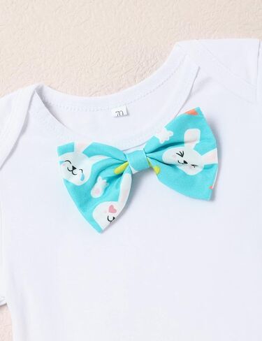 ملابس سيندا ماي فيرست لعيد الفصح للأطفال حديثي الولادة من الأولاد بعقدة على شكل فيونكة + معطف + بنطلون فجل 3 قطعة ملابس عيد الفصح in Kuwait