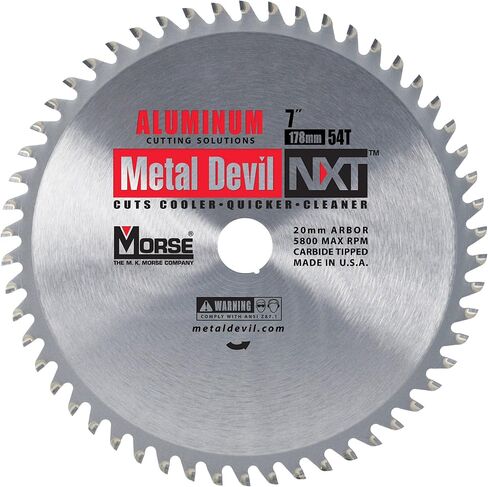MK Morse CSM53848NAC Metal Devil Circular Saw Blade, Aluminum Application, 5-3/8-Inch Diameter, 48 TPI, 20mm Arbor in Kuwait