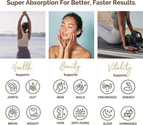 مسحوق كولاجين مارين ماجيك من شور، مسحوق ببتيدات الكولاجين المتحلل، مسحوق كولاجين السمك البري من مصادر مستدامة، مسحوق كولاجين عضوي وموافق للشريعة اليهودية، عديم الرائحة وغير منكه - 7 أكياس (10 جرام لكل منها) in Kuwait