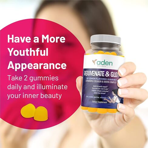 حلوى الكولاجين للنساء والرجال منخفضة السكر مع البيوتين، فيتامين C E، الزنك - نمو الشعر، الأظافر القوية، العناية بالبشرة، مكافحة الشيخوخة - مكمل بروتين الكولاجين من النوع 1 و3 - بدون فيتامينات صمغية من الغلوتين المعدلة وراثيًا in Kuwait