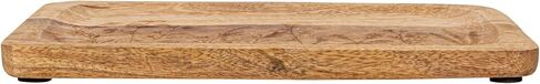 Creative Co-Op 11.75 Inches Mango Wood Laser Etched Botanicals, Natural Tray in Saudi Arabia