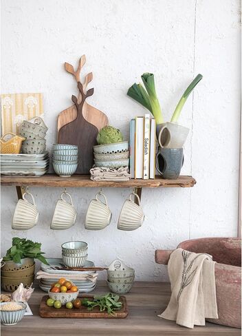 Creative Co-Op 11.75 Inches Mango Wood Laser Etched Botanicals, Natural Tray in Saudi Arabia