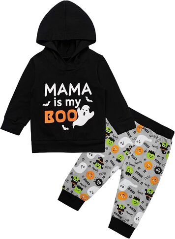Yruiz Baby Boys' Mama is My Boo Outfit Set Halloween Ghost Romper in Kuwait