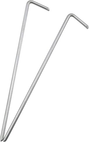TAODAN 18PCS Garden Tent Pegs Heavy Duty Metal Tent Stakes for Canopy Outdoor Christmas Decorations Picnic Blanket Garden Net Tree Plant Shelter Railing Pergola in Saudi Arabia