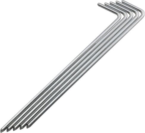 TAODAN 18PCS Garden Tent Pegs Heavy Duty Metal Tent Stakes for Canopy Outdoor Christmas Decorations Picnic Blanket Garden Net Tree Plant Shelter Railing Pergola in Saudi Arabia