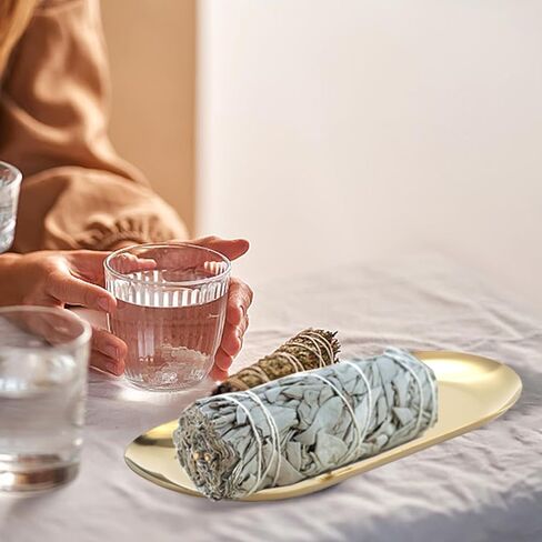 TOPZEA 6 in 1 Incense Holder, Brass Palo Santo Sage Sticks Holder, Incense Burner with Ash Catcher Tray & Buddha Statue for Coil Incense, Incense Cones, Stick, Meditation Accessories, Yoga Room Decor in Saudi Arabia